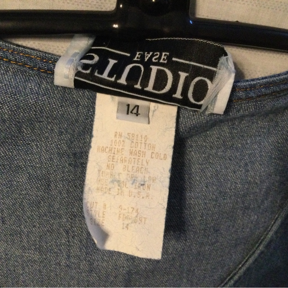 Vintage Denim Midi Dress, size 14 - Picture 5 of 6